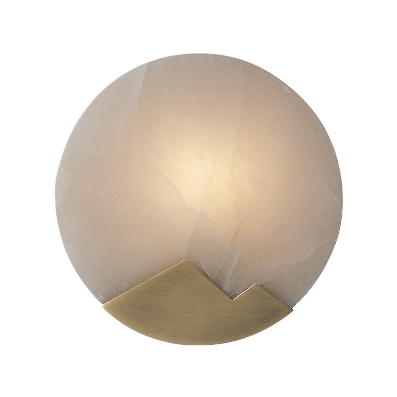Applique LED in marmo Luma — design nordico minimalista, paralume rotondo | Desfino