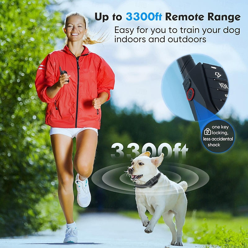 AstraTrail Pro Dog Training Collar — IPX7, 1,000m, Beep/Vibration/Shock - Desfino