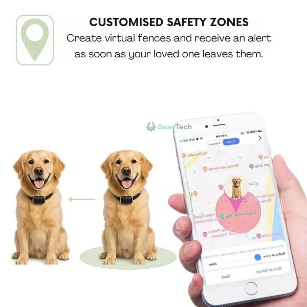 Kiri GPS 狗项圈 — 防水、可调节，实时追踪 - Desfino