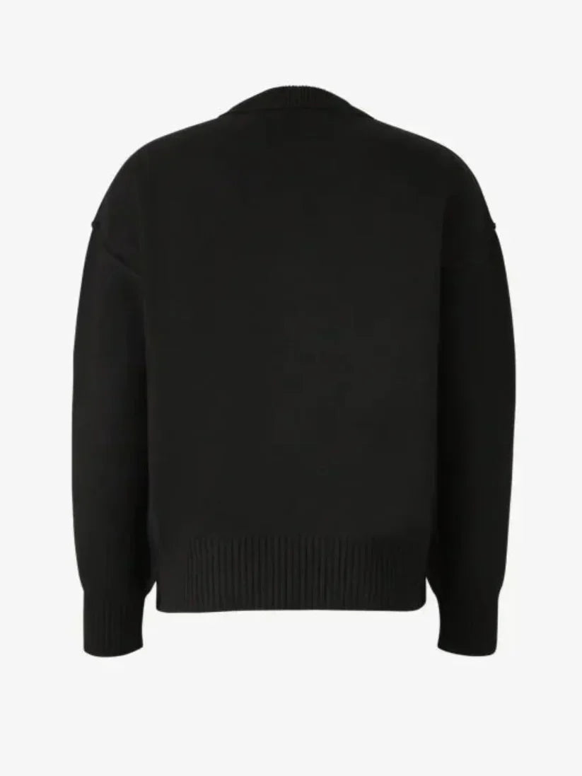 Amitalie Unisex 100% Wool Sweater — Heart-Shaped A Logo - Desfino