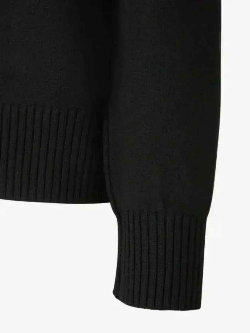 Amitalie Unisex 100% Wool Sweater — Heart-Shaped A Logo - Desfino