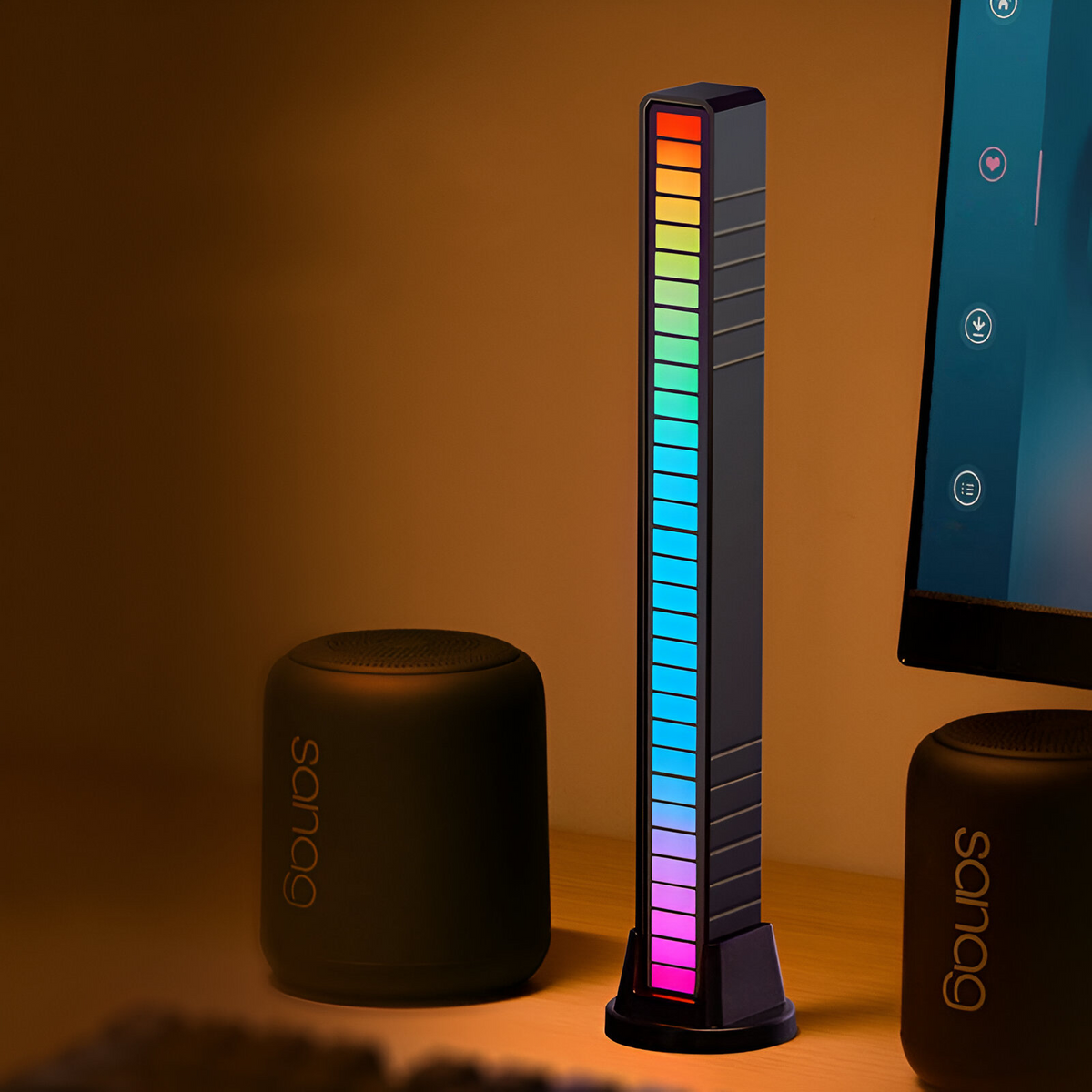 LumaSync-lysbjælker med lydaktiveret RGB - reagerer på musik - Desfino