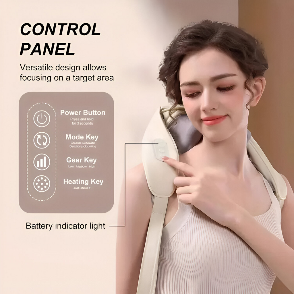 TheraLuxe Elite Electric Neck and Shoulder Massager — Targeted Relief - Desfino
