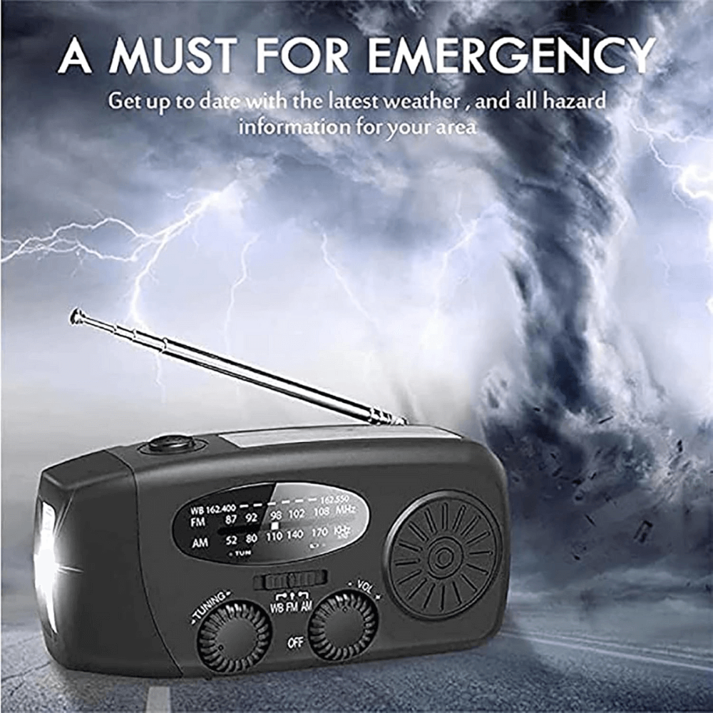 HavenLight Wind-Up Emergency Radio — AM/FM Power Bank - Desfino