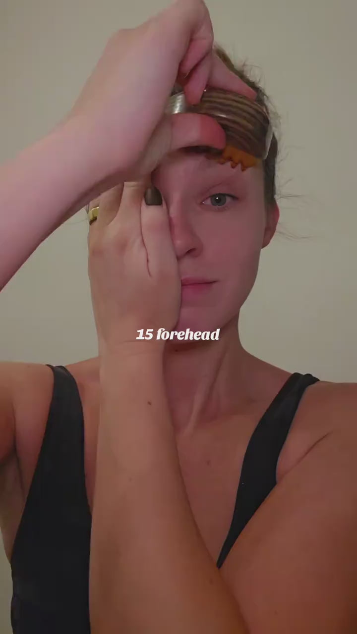 Professionellt lymfatiskt ansiktsverktyg för skulptering med texturerade mikrob borst - Desfino