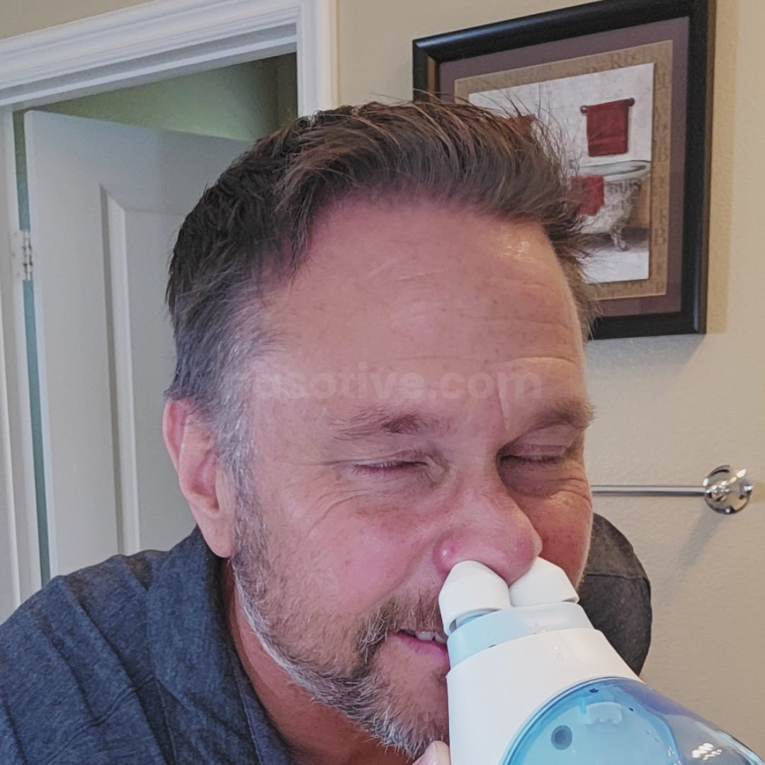 Electric Dual-Action Nasal Rinse & Suction Device — Pressurized Saline System, 30-Second Relief Per Nostril