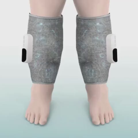 Masseur de jambes par compression d’air VitaPulse — Thérapie par la chaleur, soulagement des gonflements - Desfino