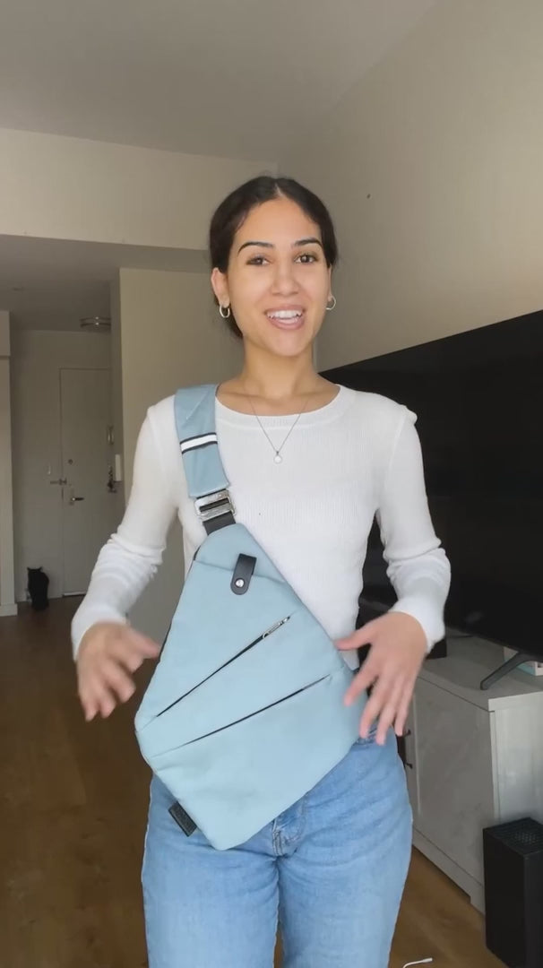 Slim Anti-Theft Travel Bag — Front Carry, Hidden Zippers, Storage - Desfino