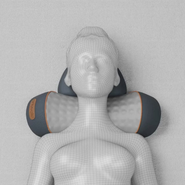 Masseur de traction cervicale — soutien à 26°, vibration et chaleur réglable - Desfino
