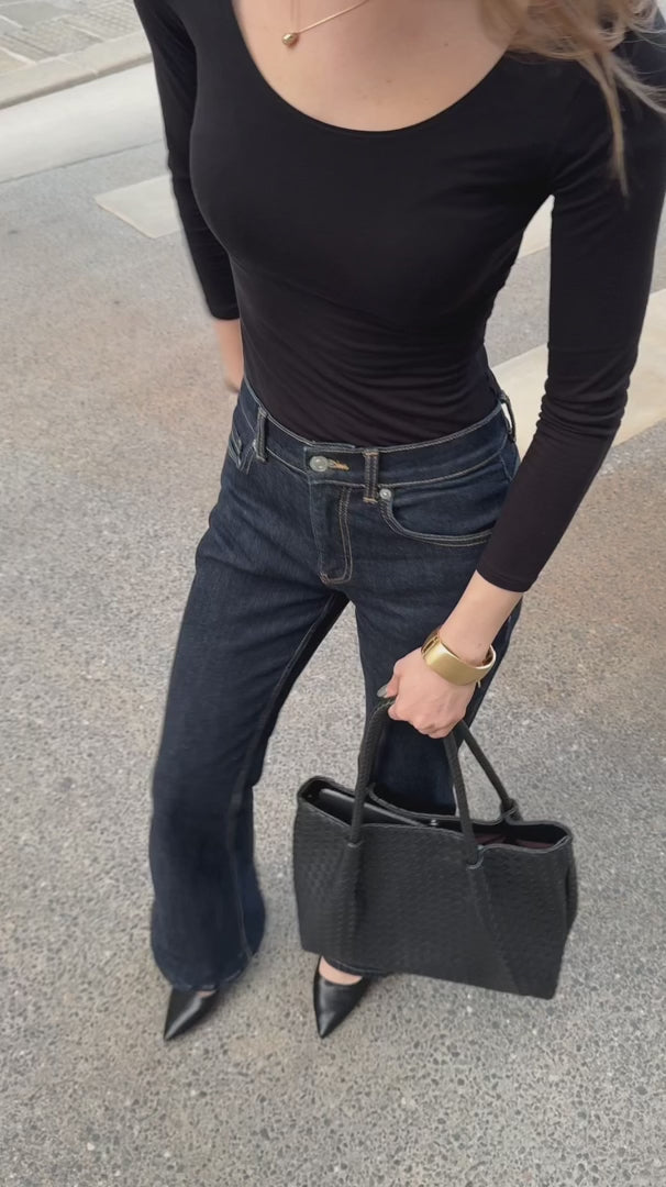 Grand sac cabas haut de gamme en similicuir végétalien — Style structuré - Desfino