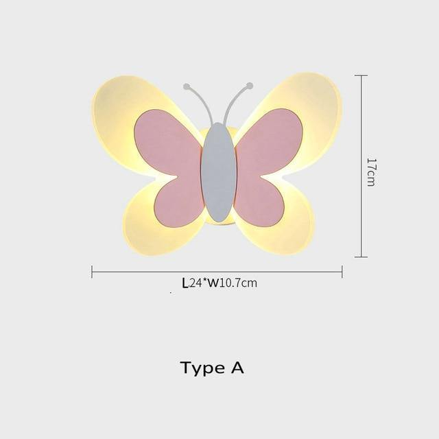 Nástěnné svítidlo Mariposa — barevná dekorativní lampa ve tvaru motýla - Desfino