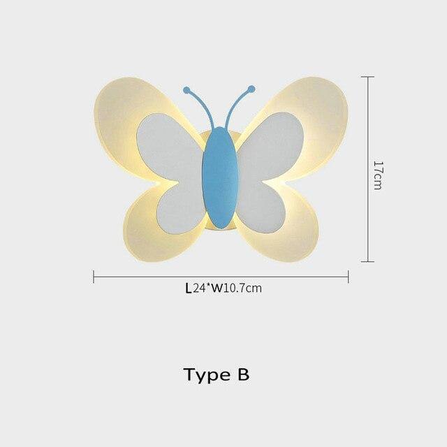 Nástěnné svítidlo Mariposa — barevná dekorativní lampa ve tvaru motýla - Desfino