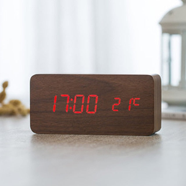 Despertador Digital LED Sova Ativado por Voz — Mãos-Livres - Desfino
