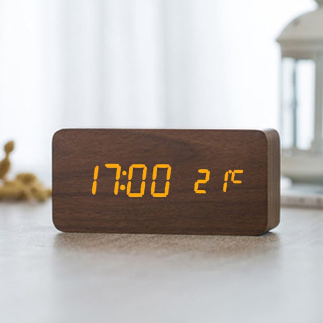 Despertador Digital LED Sova Ativado por Voz — Mãos-Livres - Desfino