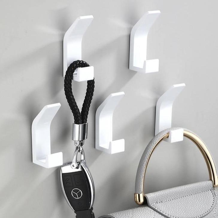 Crochets muraux adhésifs LyraNest — Rangement d’entrée sans perçage - Desfino