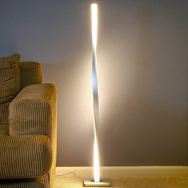 Rivelo LED Twist Floor Lamp — Integrated 11–15W LED Light - Desfino