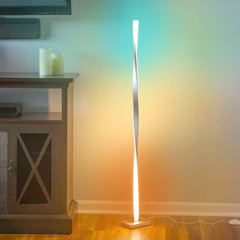 Rivelo LED Twist Floor Lamp — Integrated 11–15W LED Light - Desfino