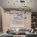 LuxeGlow moderne rund lysekrone med uendelig ring, taklampe - Desfino