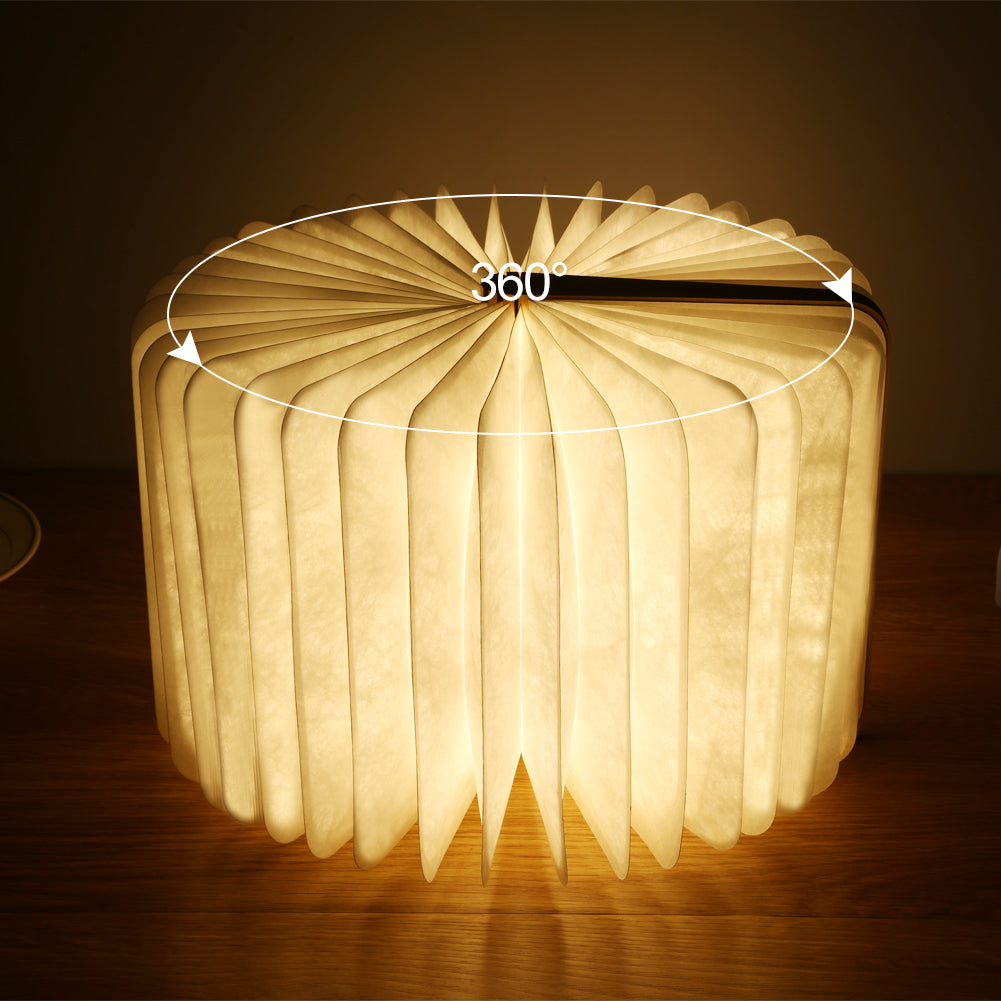 Veilleuse LED pliable en forme de livre Luminia — rechargeable, 7 couleurs - Desfino
