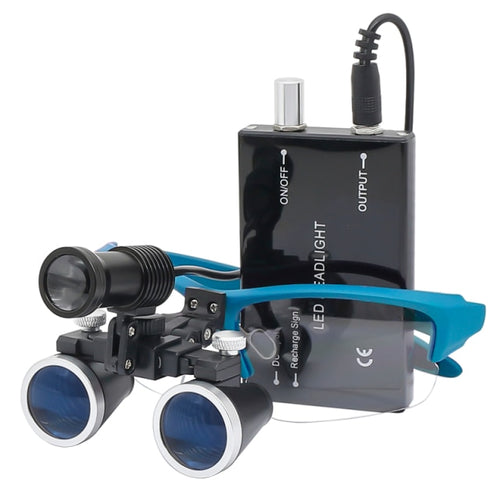 IrisPro Dental Loupes — Binocular Optics, 2.5X or 3.5X Magnification, LED Illumination