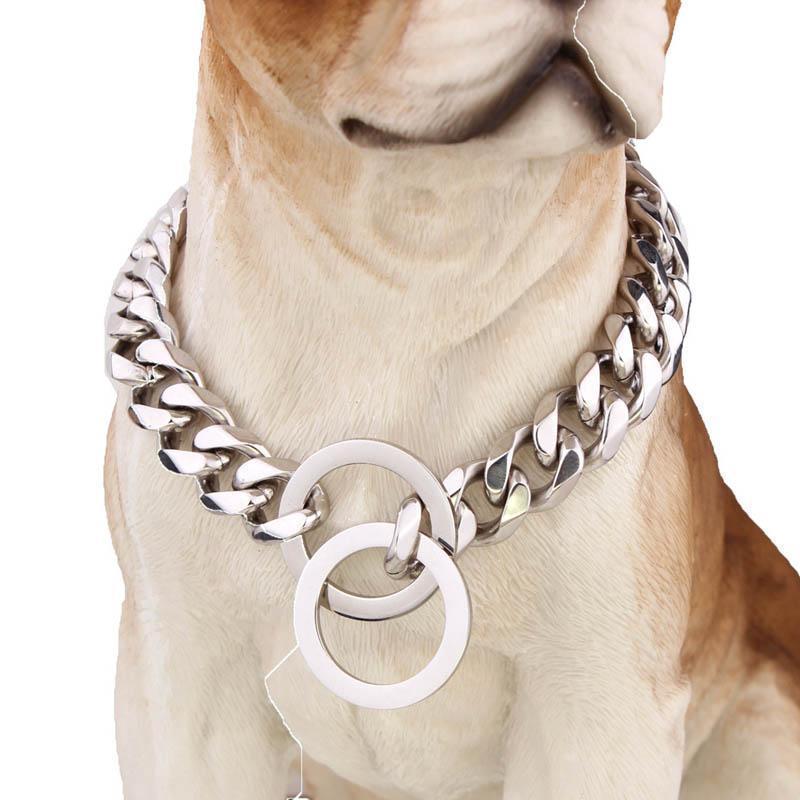 Rivaro bredt cubansk hundehalsbånd på 15mm — hiphopstil - Desfino