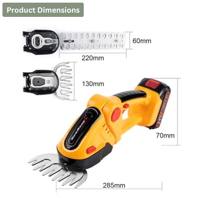 SylvaTrim kabelloser 2-in-1-Trimmer – 0,75 kg, austauschbare Aufsätze - Desfino