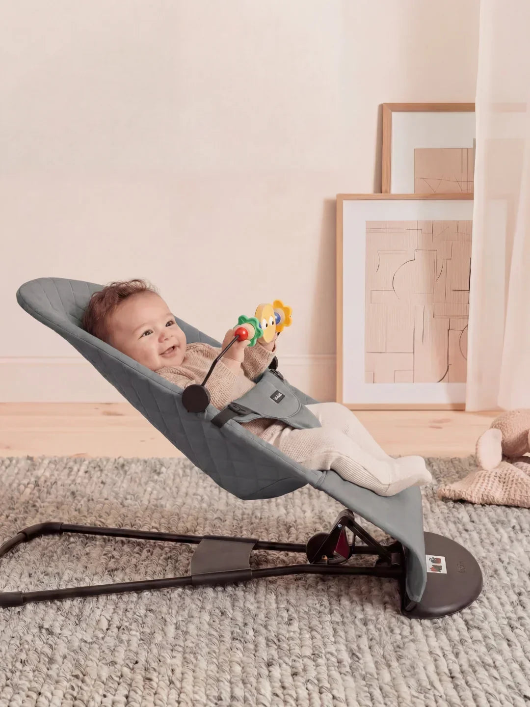 Collapsible Baby Bouncer — Ergonomic Lounger, Interactive Toy Arch