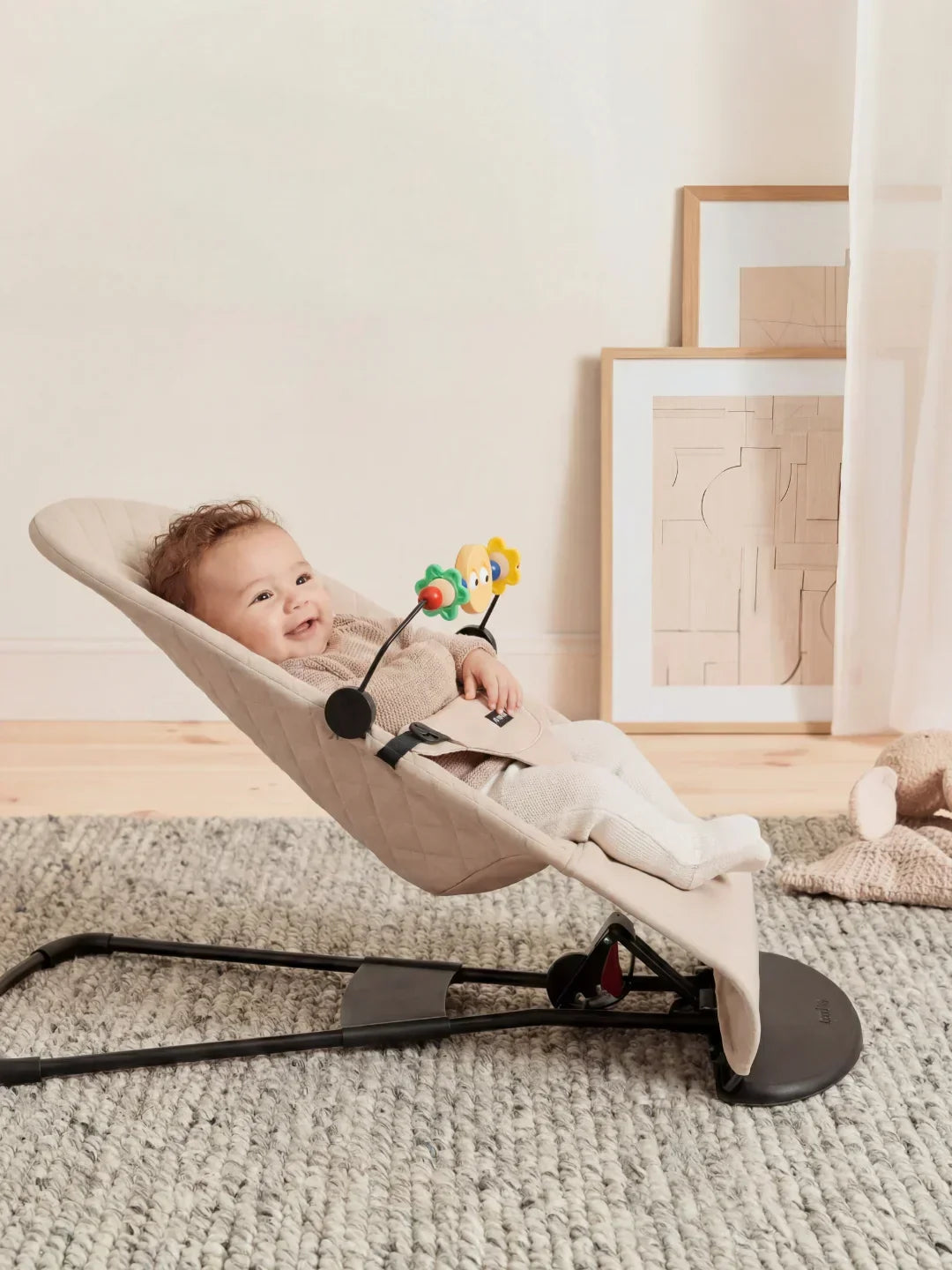 Collapsible Baby Bouncer — Ergonomic Lounger, Interactive Toy Arch