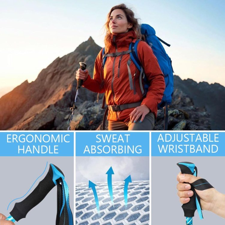 TrailEase justerbare vandrestave — ultralette og ergonomiske - Desfino