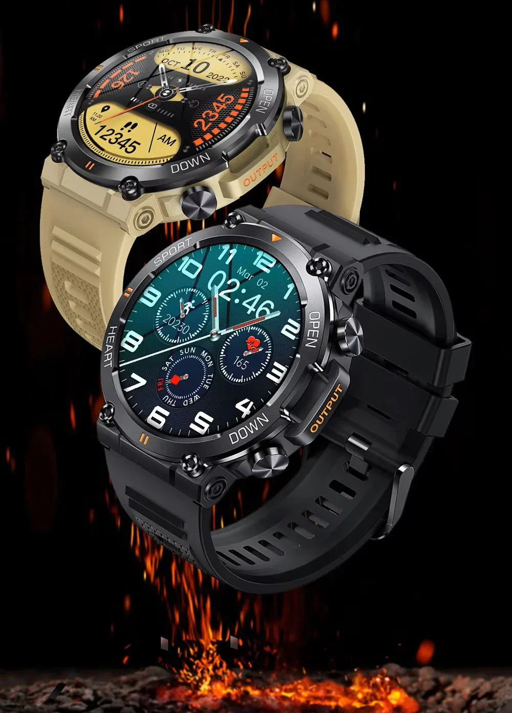 Smartwatch tático FortisX Titan — bateria de longa duração