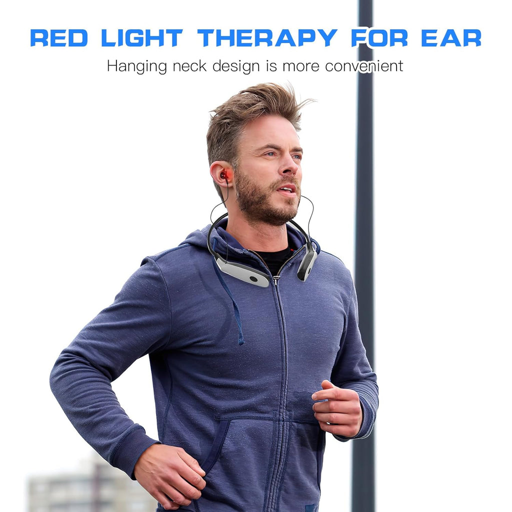 Portable 650nm Red Light Therapy Device — Hands-Free Neck-Worn Design