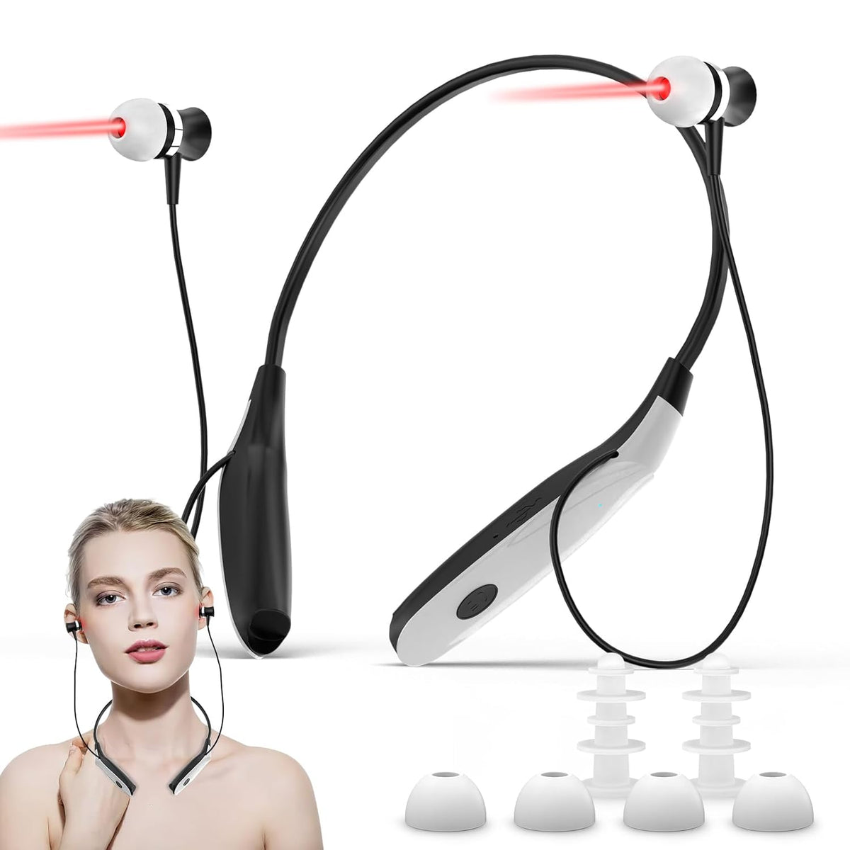 Portable 650nm Red Light Therapy Device — Hands-Free Neck-Worn Design