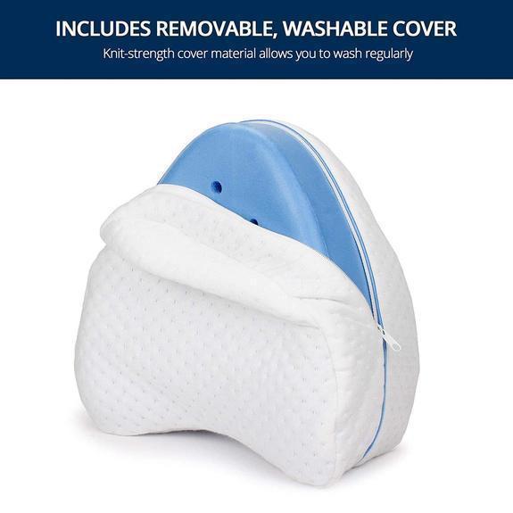KneeEase Pro Cooling Memory Foam Knee Pillow — Orthopedic Support - Desfino