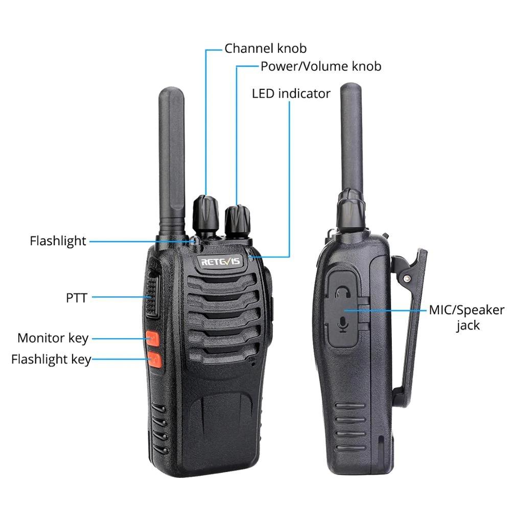 NexTone 2 件装 USB 充电对讲机 - 1.3km 通讯范围 - Desfino