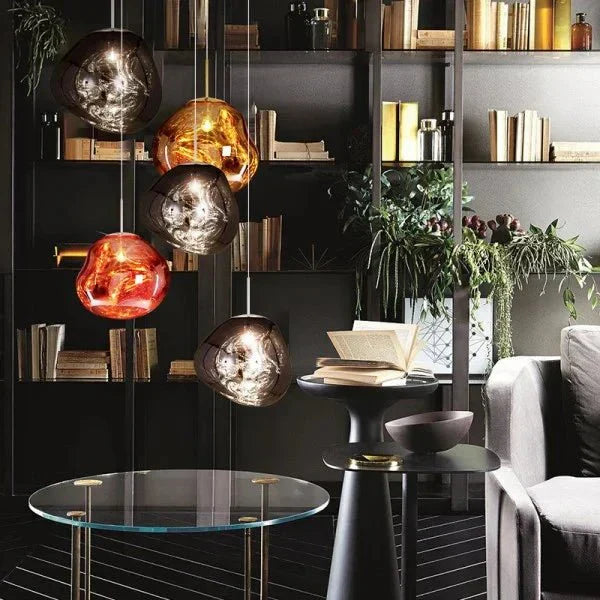 Aurea pendellampa i smält design — exklusiv modern taklampa inspirerad av lava - Desfino