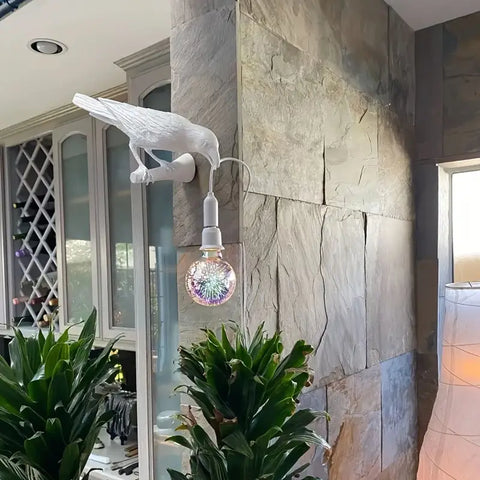 FederGlow warme LED-Vogelwandleuchte — Stimmungsvolle Dekolampe - Desfino