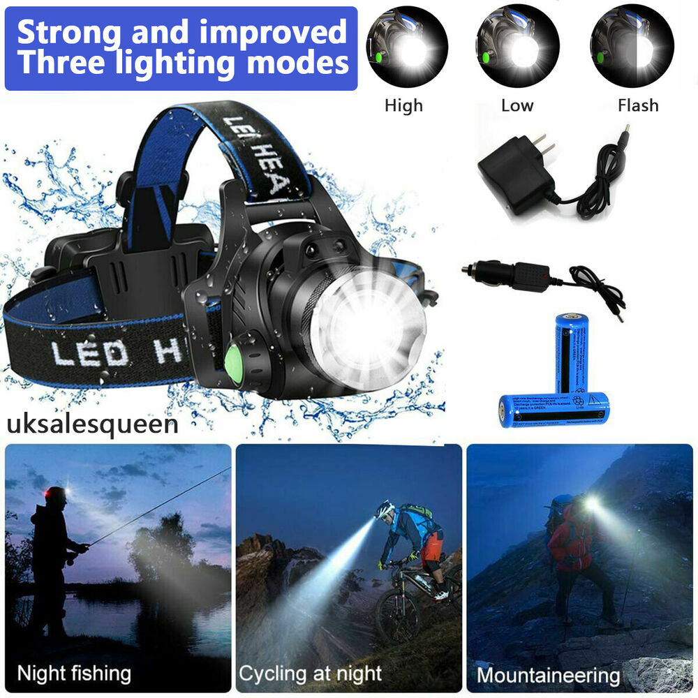 Taktická dobíjecí LED čelovka NovaPeak 990000LM se zoomem - Desfino
