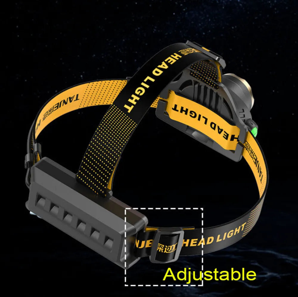 ApexVolt Pro 990000LM čelovka — dobíjecí taktické světlo Q5 LED