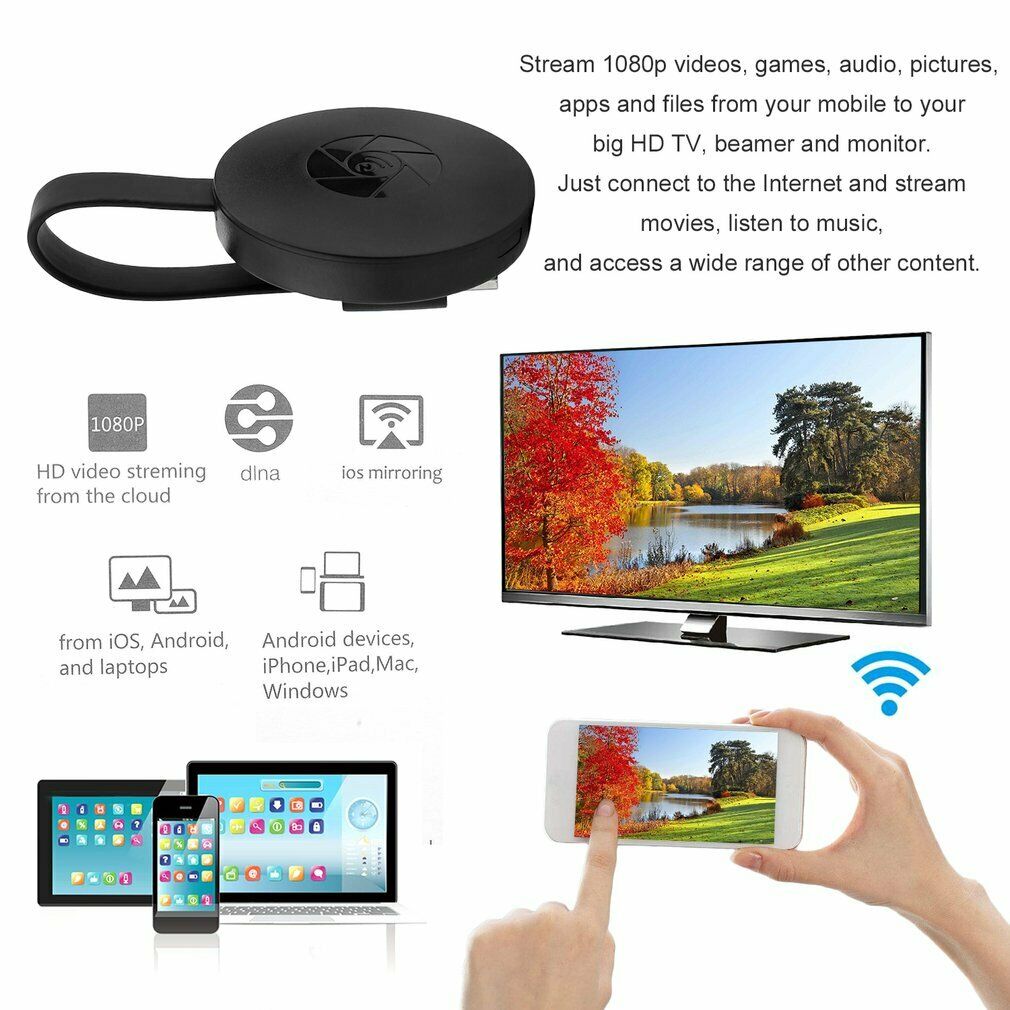 Recetor HDMI sem fios NexView — espelhamento de ecrã portátil 1080P - Desfino