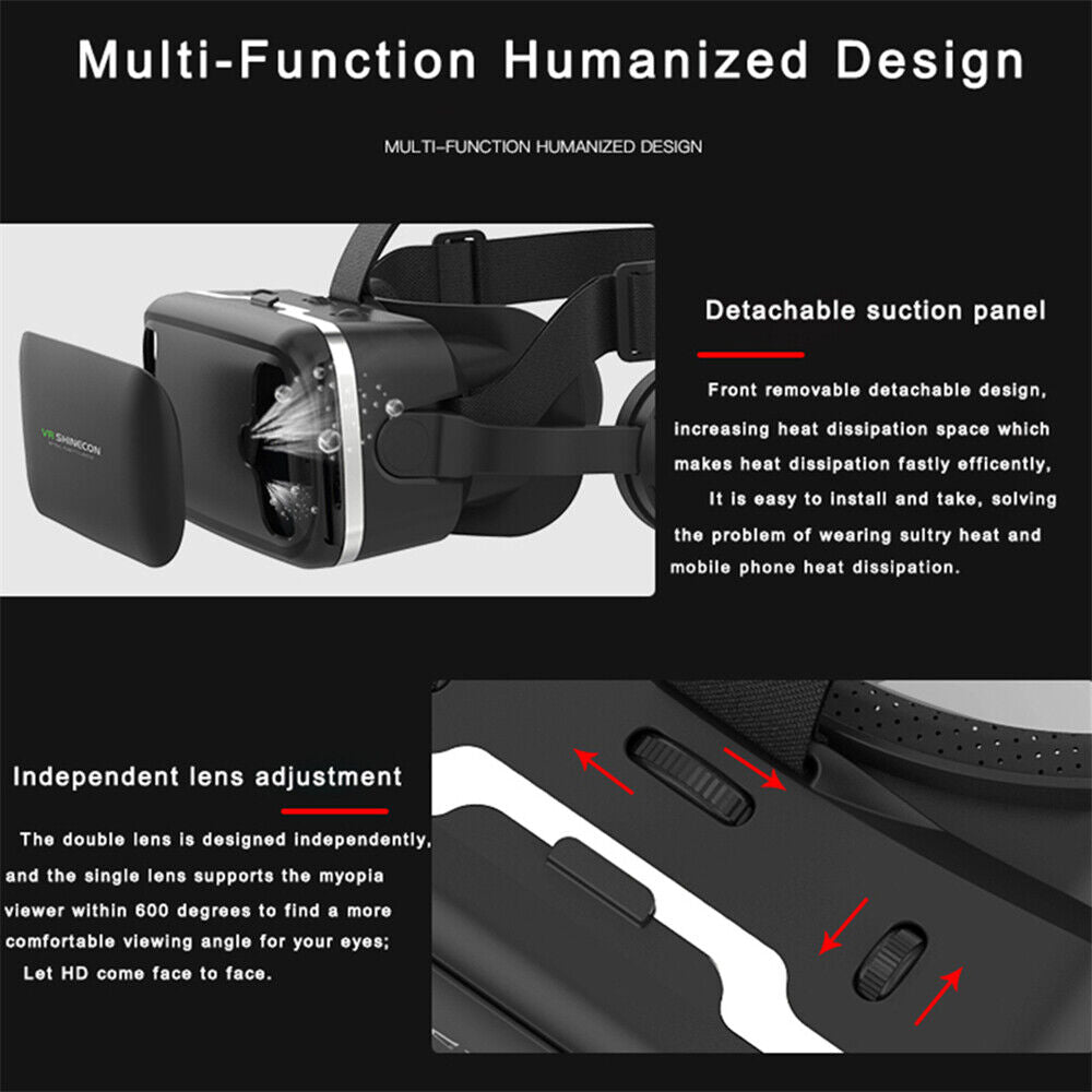 Zestaw słuchawkowy VR VortexView 360° do smartfona — pilot Bluetooth - Desfino