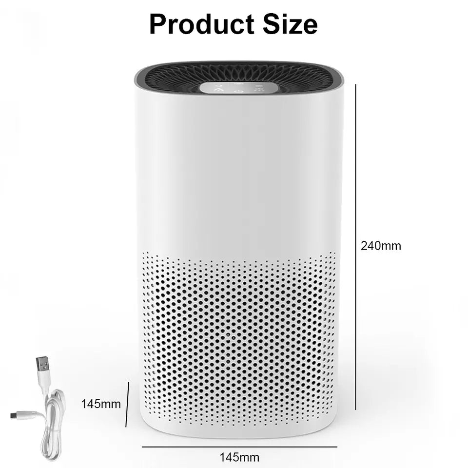 True HEPA Air Purifier — Compact, Ultra-Quiet Small Room Cleaner - Desfino
