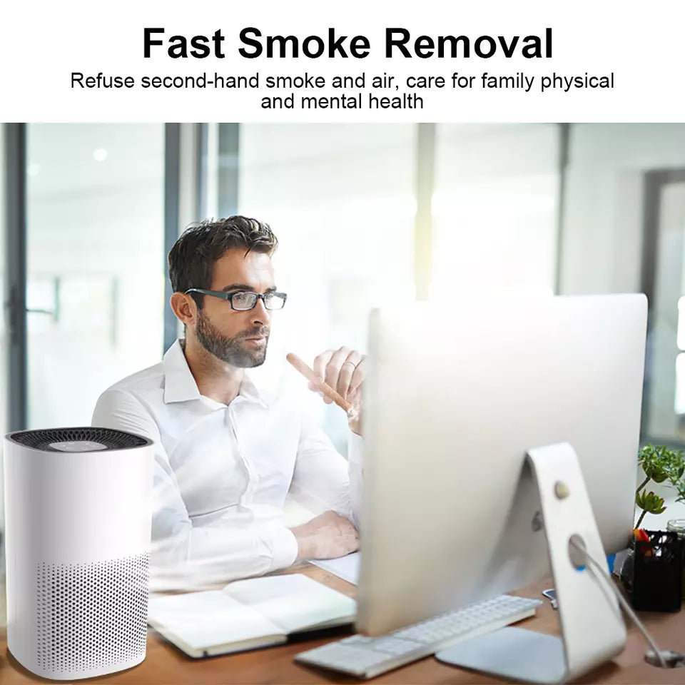 True HEPA Air Purifier — Compact, Ultra-Quiet Small Room Cleaner - Desfino