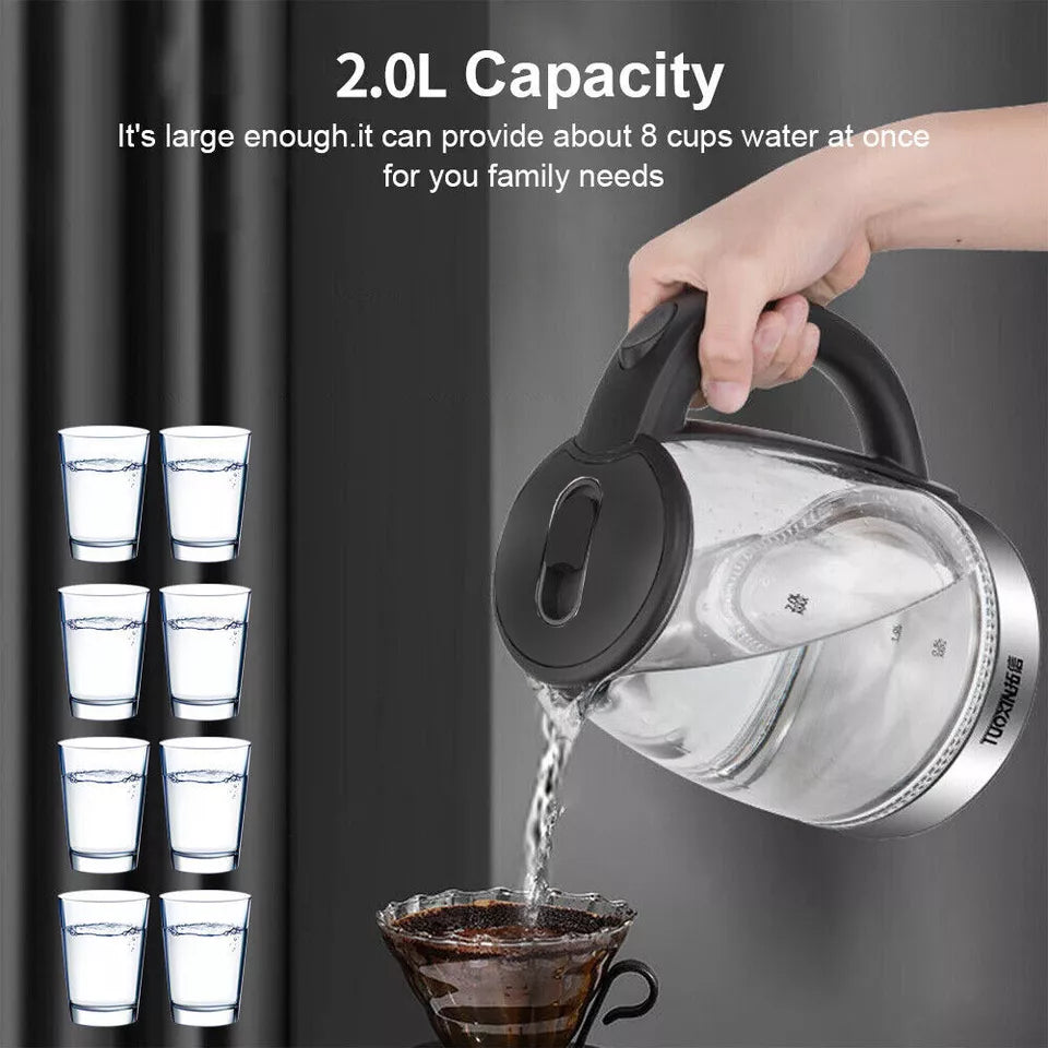 קומקום חשמלי Vellon בנפח 1.8 ליטר — 3000W להרתחה מהירה, כיבוי אוטומטי | דספינו
