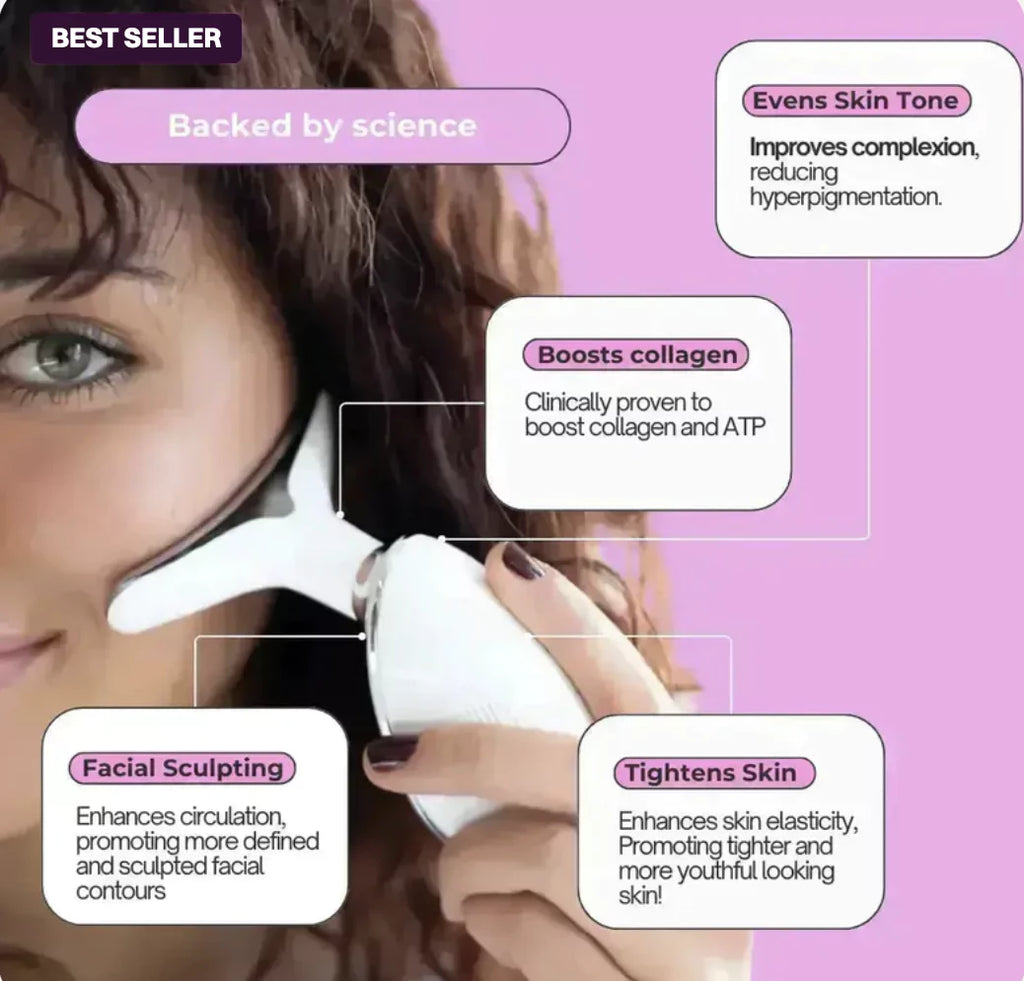 LumiLift EMS-Gesichtsmodellierungsgerät, 7-in-1-LED-Lichttherapie - Desfino