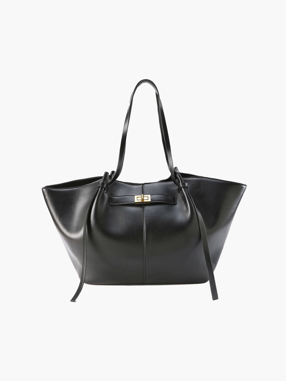 Grand sac cabas haut de gamme en similicuir végétalien — Style structuré - Desfino