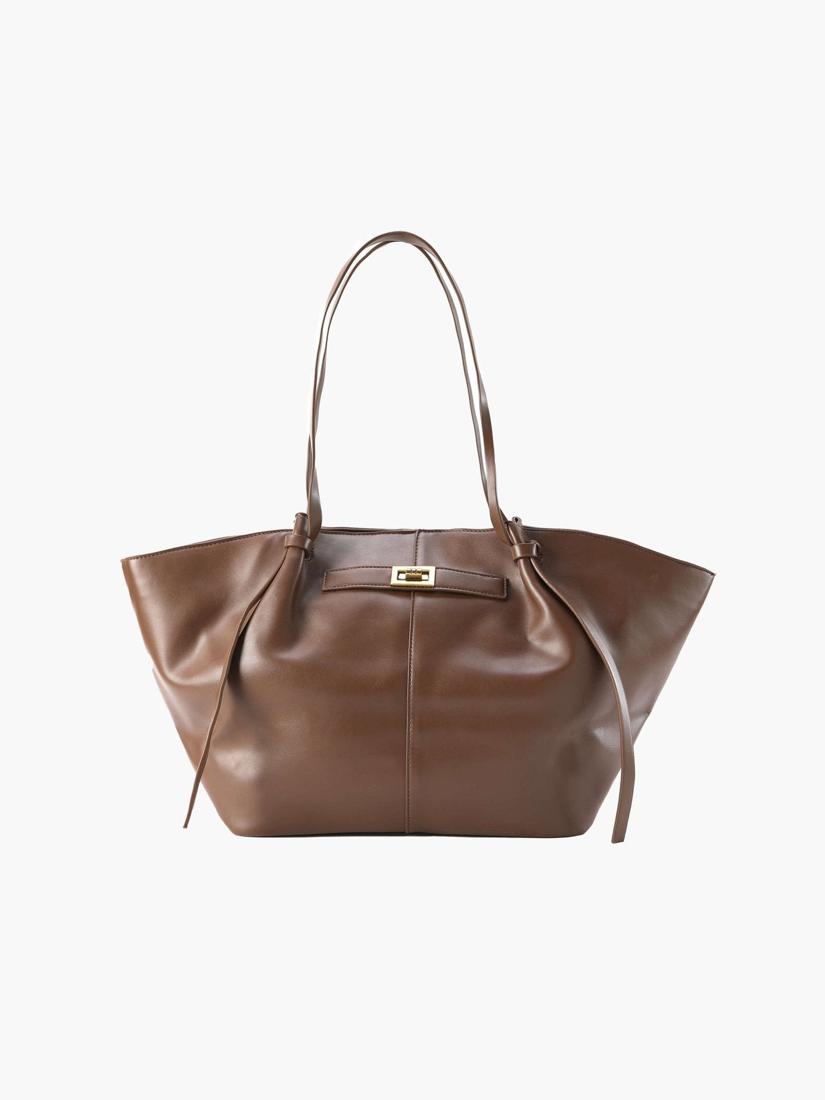 Grand sac cabas haut de gamme en similicuir végétalien — Style structuré - Desfino