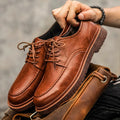Men's Heritage Brogues — Polished Cow-Leather, Durable Rubber Outsole - Desfino