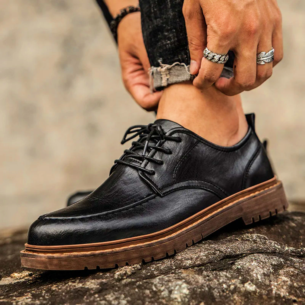 Men's Heritage Brogues — Polished Cow-Leather, Durable Rubber Outsole - Desfino
