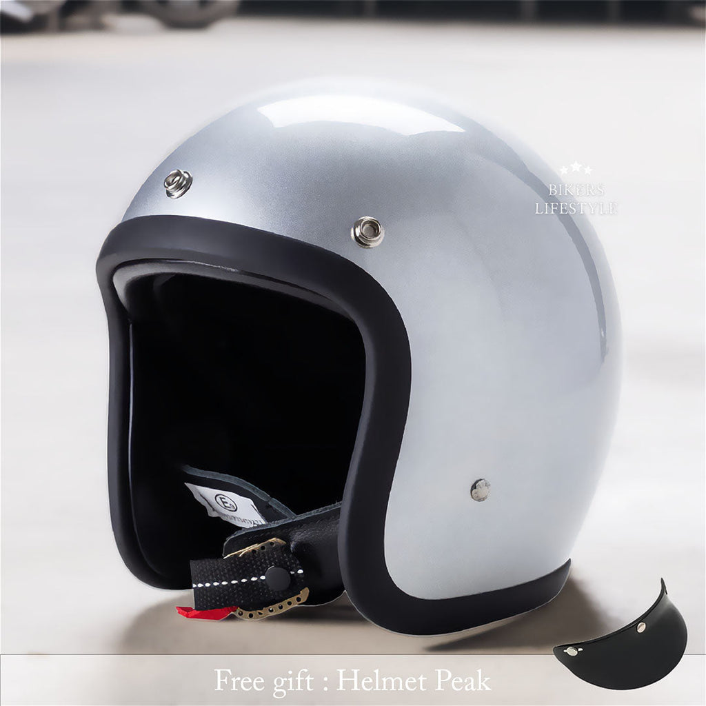 Cască de motocicletă vintage — Profil redus, certificată DOT & ECE - Desfino
