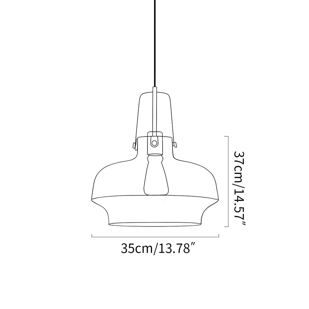 Nordische minimalistische Glas-Pendelleuchte für das Esszimmer | Desfino
